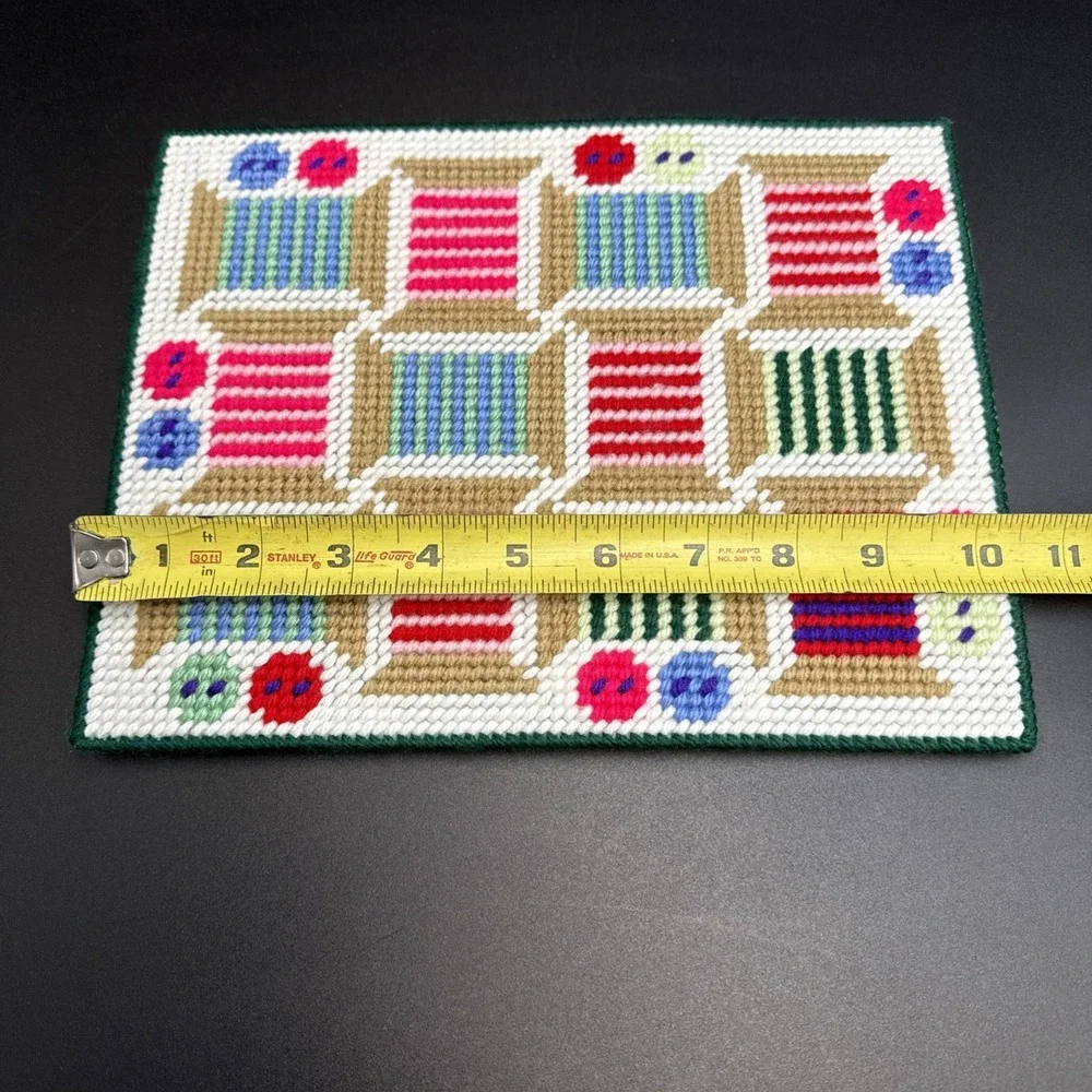 Plastic Canvas‎ Mousepad COMPLETE Spools Of Thread Cottagecore